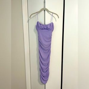 Purple midi dress
